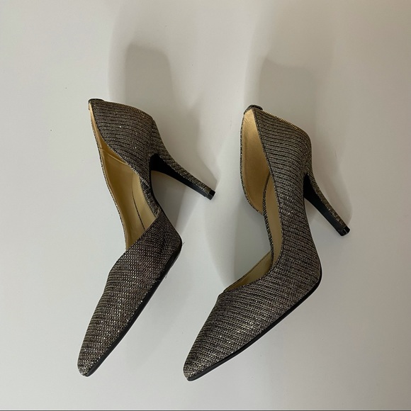 Micheal Kors Women’s Nathalie Flex High Pump Glitter Chain Mesh - Picture 6 of 9